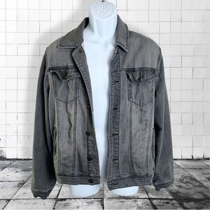 Joe’s Men’s Cotton Blend Stretch Gray Jean Jacket Lightweight Size Large